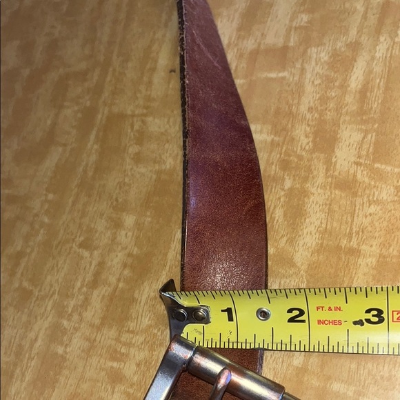 L.L. Bean Men's Brown Leather Belt size 38” / preowned - Picture 6 of 8